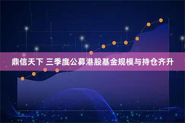 鼎信天下 三季度公募港股基金规模与持仓齐升